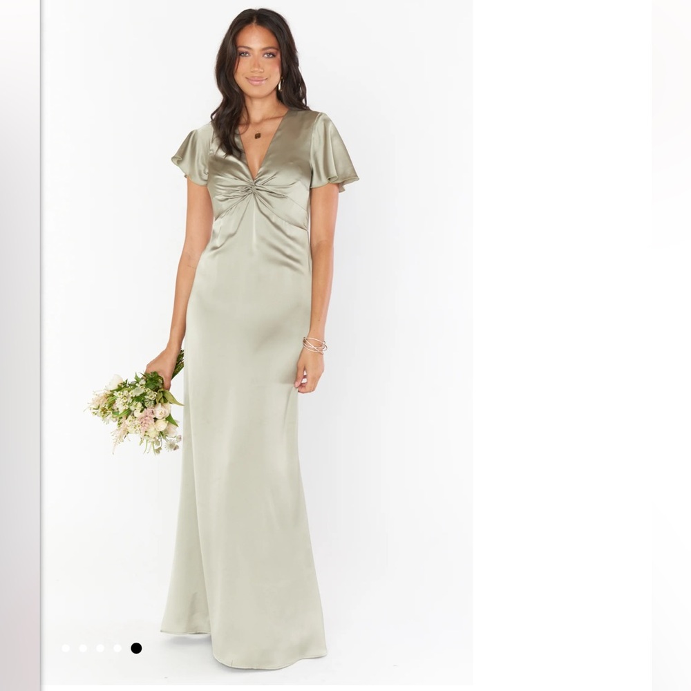 Show Me Your MuMu NWT Moss Green Rome Twist Gown
